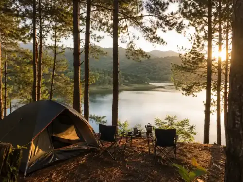 Camping on Riam Kanan Pine Island